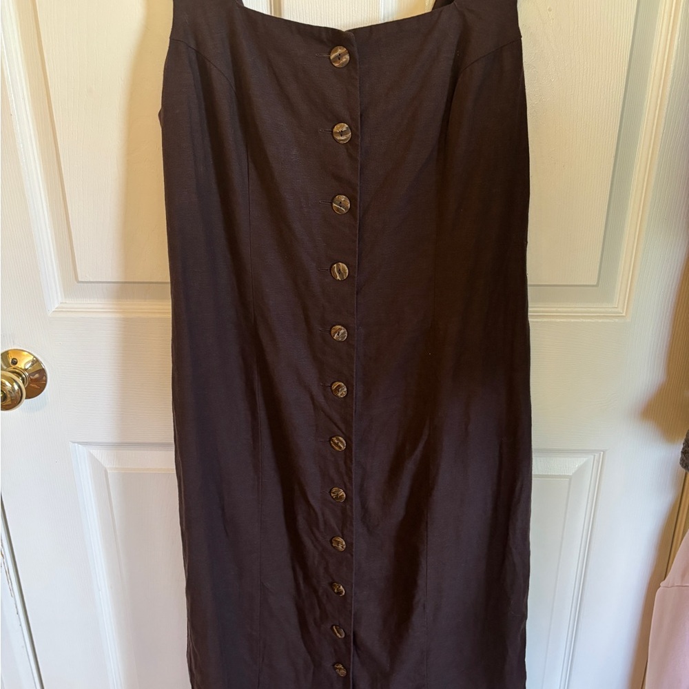 Brown Maxi Buttoned dress for Casual Wear